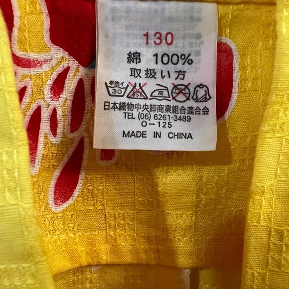 Japanese YUKATA KIMONO +OBI SET for 130cm Girl - Picture 6 of 6